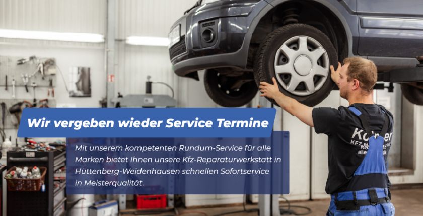 Wir vergeben wieder Servicetermine